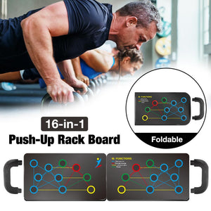 16-in-1 Push-Up Board High Quality Handle Foldable Promote Exercise Push Up Board For Muscle Training Workout Fitness Equipment